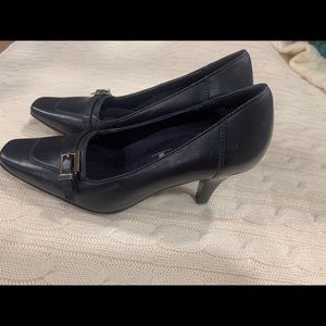 Navy Blue Leather Dress Shoes